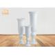 Indoor Shiny White Fiberglass Planters Floor Vases Cup Shape Large Pots