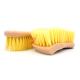 Yellow Natural Car Leather Cleaning Brush 15.5cm Plastic Handle