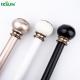 Aluminum Alloy Double Roman Rod   Not Fade Curtain Rod With Round Finials Rings Brackets