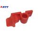 Red Medical Injection Molding Part Nylon6 Lock Hook H13 Steel Medium Size Tooling