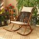 UV Resistant Outdoor Garden Leisure PE Rattan Rocking Chair With Customized Logo