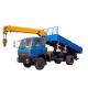 Mobile Hydraulic 8 Ton Truck Crane With 6 Wheels Rated Lifting Moment 13 T.M