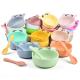 200ml Orange Silicone Weaning Bowl Durable Weaning Suction Bowls