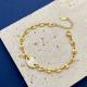 16cm Anniversary Shell Charm Bracelet Stainless Gold Link Bracelet Womens