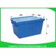 Euro Storage Plastic Attached Lid Containers Rentable Moving For Transportation