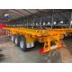 40 FT 3 Axles Container Semi Trailer Flatbed Trailer with Jost Two Speed Support Leg