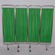 4-Panel Stainless Steel Medical Privacy Screen With Casters Portable Patient Room Divider