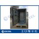 One Bay Outdoor Telecom Cabinet Galvanized Steel Single Wall With Front / Back Doors
