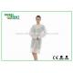 Light-weight Unisex Disposable Lab Coat Lab Protective Clothing With Zip Closure For Laboratory