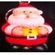 small Santa Claus shaped PVC LED Flashing Keychain for promotional Christmas gifts 