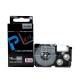 18mm Black On Silver EZ Label Tape Cassette  For CASIO XR-18SR EZ Label Printer