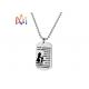 2.5mm Thickness Waterproof Engraved Pendant Necklace