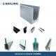 6063 Aluminium U Profile Channel For SS Glass Railing Corrosion Resistance H100mm X W62mm
