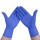 Latex Blue Disposable Medical Gloves Custom Length For Hospital / Laboratory