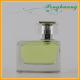 Customized Square 35ml Art Glass Perfume Bottles Transparent Green / Orange