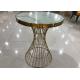 Total Height 75cm Modern Wrought Iron Glass Coffee Table