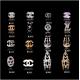 3D Brand Logo CC  Alloy Jewelry Nail Art Decoration Glitter Rhinestones Slice G ML653-663