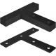Black Powder-Coated Right Angle Brackets For Mending Corner Repair For House Furniture Pavilion Truss Framing Made Of Steel