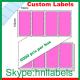 Thermal Transfer Labels 102X73/1 Pink Trans Fanfold Perm, Perfs, 6,000 per box