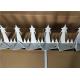 White Coated Large Size Wall Security Spikes , Metal Security Spikes On Fence