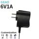 6V 1A 1.2m DC Power Adapters For Alarm / Set Top Box / Fiber Optic Cat