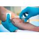 Work chemical pink logo blue printing rubber magenta powder free examination medical nitrile gloves disposable