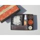 Orange & Brown scented & assorted tealight candle & holder packed into gift box