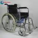 Versatile Folding Steel 2 In 1 Commode Wheelchair With PU Leather Seat