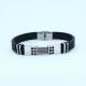 Factory Direct Stainless Steel High Quality Silicone Bracelet Bangle LBI92
