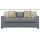 Durability Hotel Lobby Furniture 2 Seater Gray Upholstered Sofa 220*90*85cm