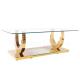 Clear Simple Design Rectangle Center Table , TV Cabinet Table For Family Use