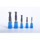 SUPAL 4 Flute Blue Coating Solid Carbide End Mill Milling Cutter For HRC65 Hardened Steel Machining Corner Radius 0.5mm
