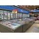 Wall - Sited Supermarket Island Freezer 2.5M Long With High Visibility Glass Door