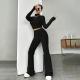 Women s Sweaters for Daily Wear Occasion with Regular Fit in Fall Season Women's Set Long sleeved Pants Knitted Sweater