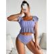 Swimming Suits Bikini for Beach for swimming purple color comfortable nylon fabric the new style