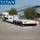 TITAN 4 axles 100 ton detachable gooseneck split  lowboy RGN lowbed trailer for sale