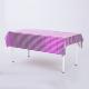 Rose Stripped Disposable Party Tablecloth 6ft 8ft Purple Disposable Tablecloth