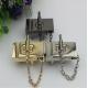 High end zinc alloy 3 color metal hardware accessories purse locks with nickel free