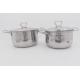 4pcs Household items grade steel cooking pot round shape America soup pot with metal handle
