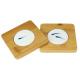 Square ceramic coaster with Bamboo base, customized design is acceptable