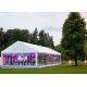 Large Capacity Marque Shelters Glass Wall Tents Aluminium Metal Frame Canopy