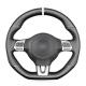 VW Golf 6 GTI MK6 Polo Scirocco R Passat CC R-Line Matt Carbon Leather Steering Wheel Cover