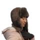 Russian Winter Earflaps Lamb Fur Leather hat Australian Shearling Sheepskin Men Women Ushanka Trapper Hat
