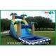 Commercial Water Park Inflatable Bouncer Slide With Full Printing Inflatable Slip And Slide With Pool