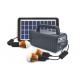 off grid solar energy  portable solar power home system 3W solar lighting system with Radio speaker black