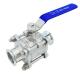 Straight Through Type DN15-DN100 304 Stainless Steel 3PC Clamp Ball Valve with Handle