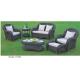 6piece -Star hotel sofa & chairs lobby furniture with footseat rattan sofa -9156