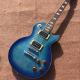 Custom LP tiger flame standard blue electric guitar mahogany body neck