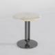 Living Room Small Stainless Steel End Table Side Table With Brushed Gold Matt Black Natural Marble Top Metal Leg