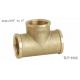 TLY-1002 1/2-2 Female equal brass tee pipe fitting NPT copper fittng water oil gas connection matel plumping joint